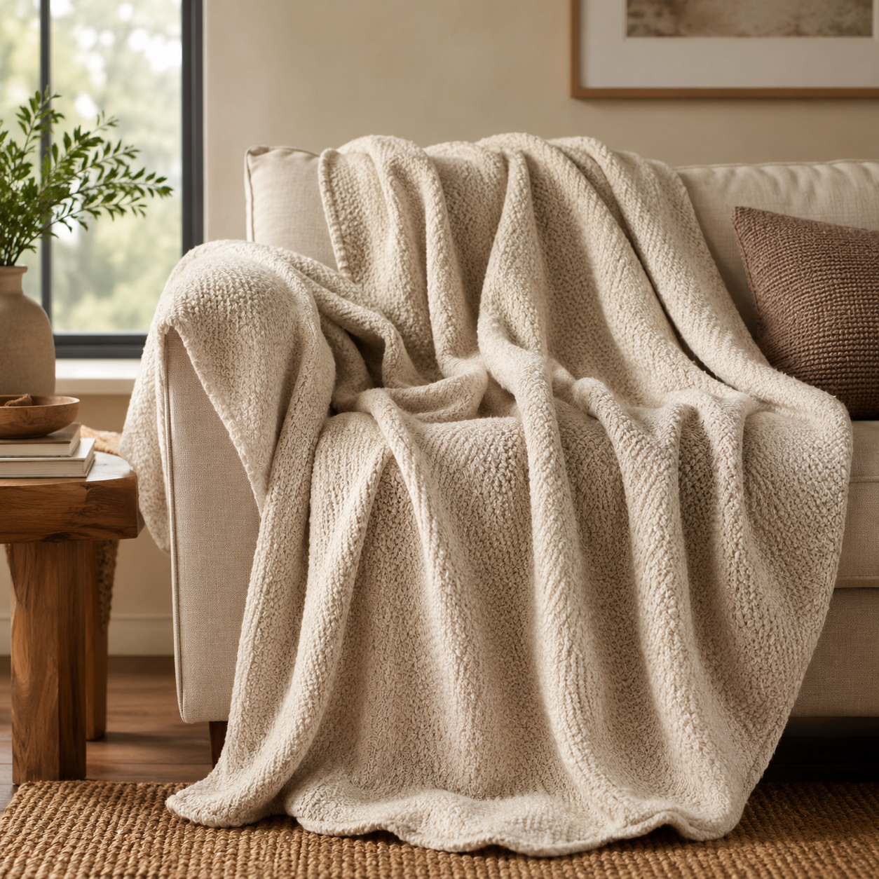 Sereniskinlift® CloudWeave Textured Throw Blanket