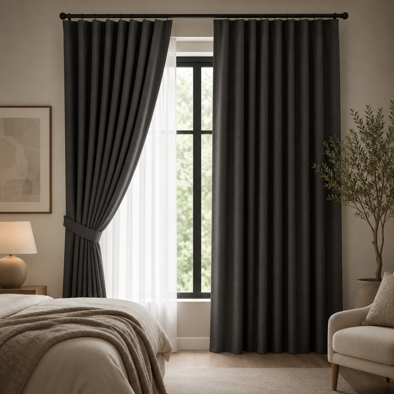 Sereniskinlift® SoftShade Blackout Curtain Panels